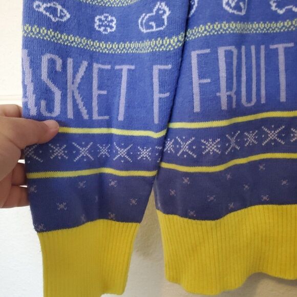 Fruits‎ Basket Large L Ugly Christmas Sweater Blue Anime Manga Boxlunch Acrylic - Picture 7 of 16